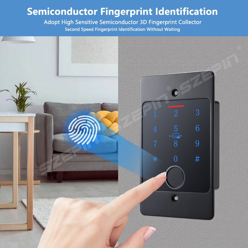 Password swipe fingerprint unlock Wigan 26/34 access card reader WiFi IP67 waterproof touch metal access control machine