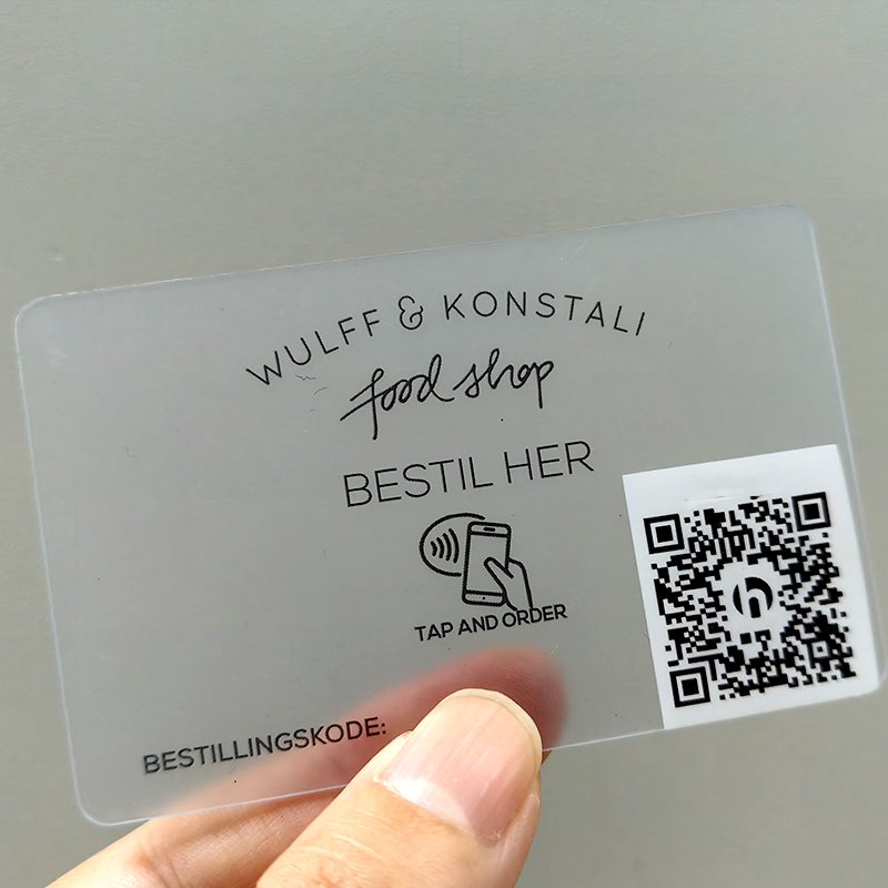 High Quality Custom CMYK Printing frosted pvc RFID transparent smart ID business visit name cards plastic transparent nfc card