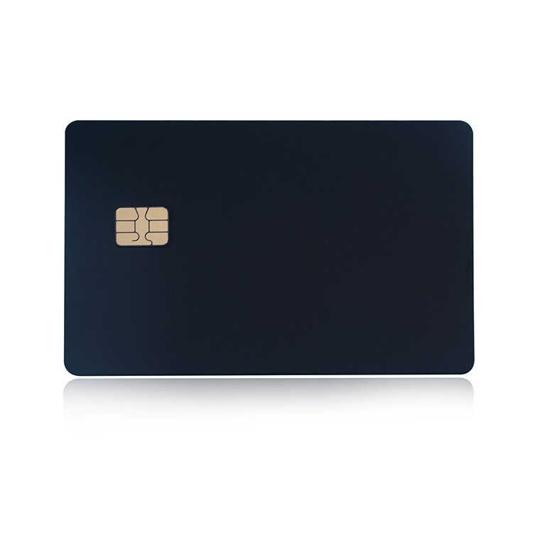 Blanks metal business cards laser engraving Metal black 4442 chip card with chip