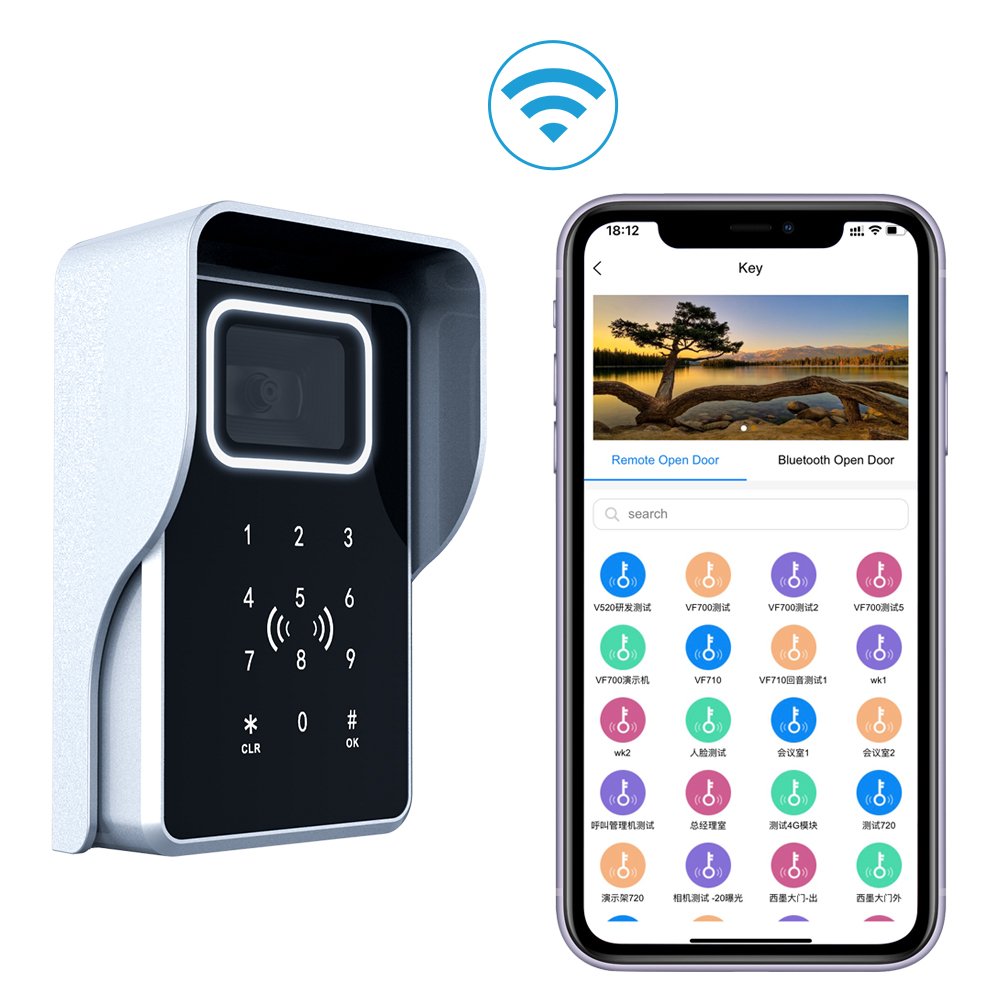 Thinmoo Ethernet RJ45 /4G QR code card reader remote App apartment door QR code access controller Q330