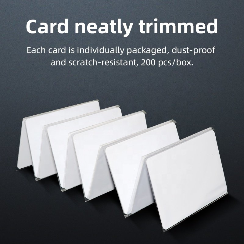 WYUAN ISO18000-6B RFID Blank Card UHF PVC Smart White Card 860-960MHz Long Range Card for Access Control Vehicle Identification