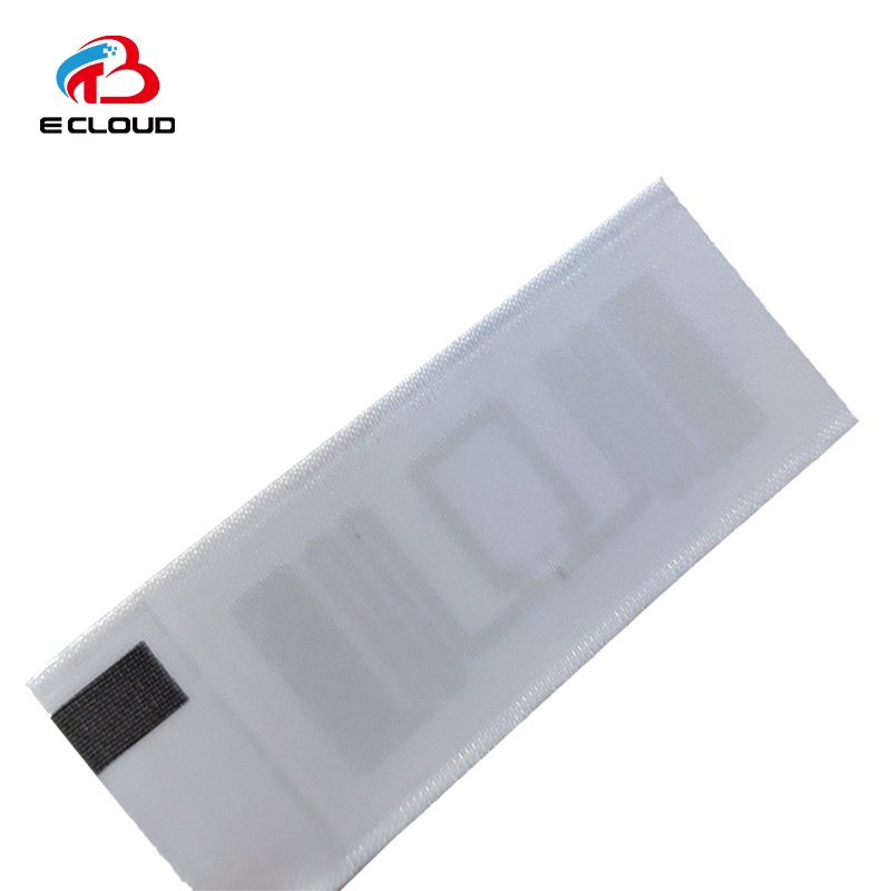 Nylon Fabric UHF Woven Clothing Label H9 Chip Waterproof RFID Garments Labels for clothing