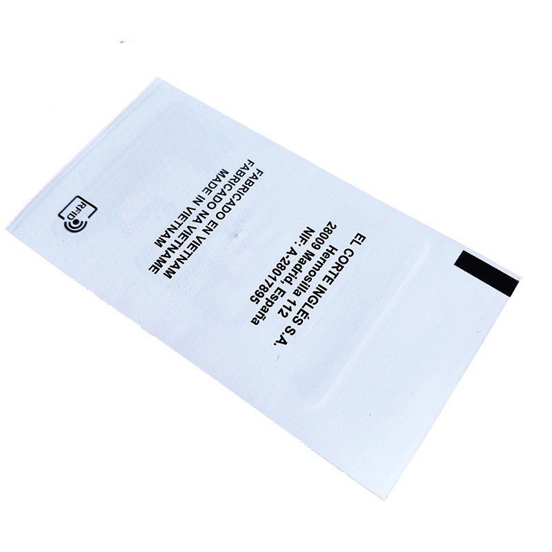 Nylon Fabric UHF Woven Clothing Label H9 Chip Waterproof RFID Garments Labels for clothing