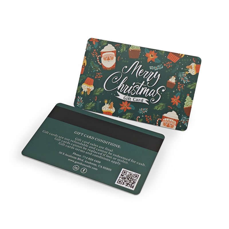 Custom Printing PVC Plastic Magnetic Stripe Gift Card With QR Code Or Barcode