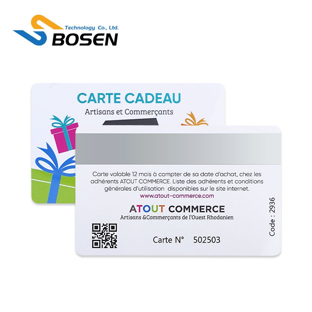 Custom Printing PVC Plastic Magnetic Stripe Gift Card With QR Code Or Barcode