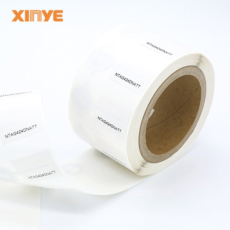 NTAG424 TT RFID thermal paper nfc rectangle square stickers round printed wine nfc tag security inventory custom