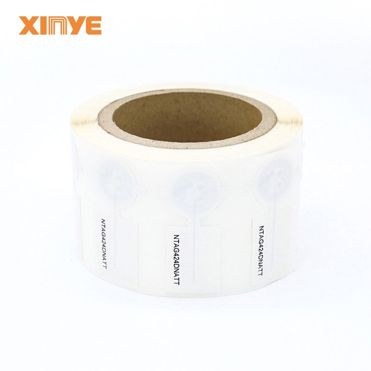 NTAG424 TT RFID thermal paper nfc rectangle square stickers round printed wine nfc tag security inventory custom