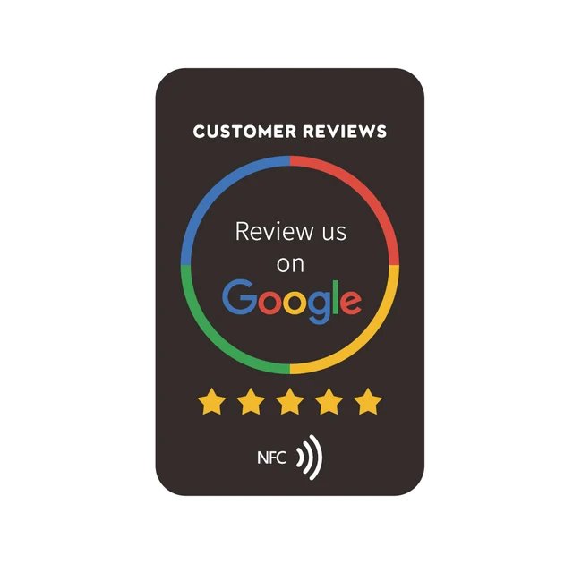 Custom Nfc Smart Card Tap To Review Programmable Qr Code Social Media Nfc Google Review Card