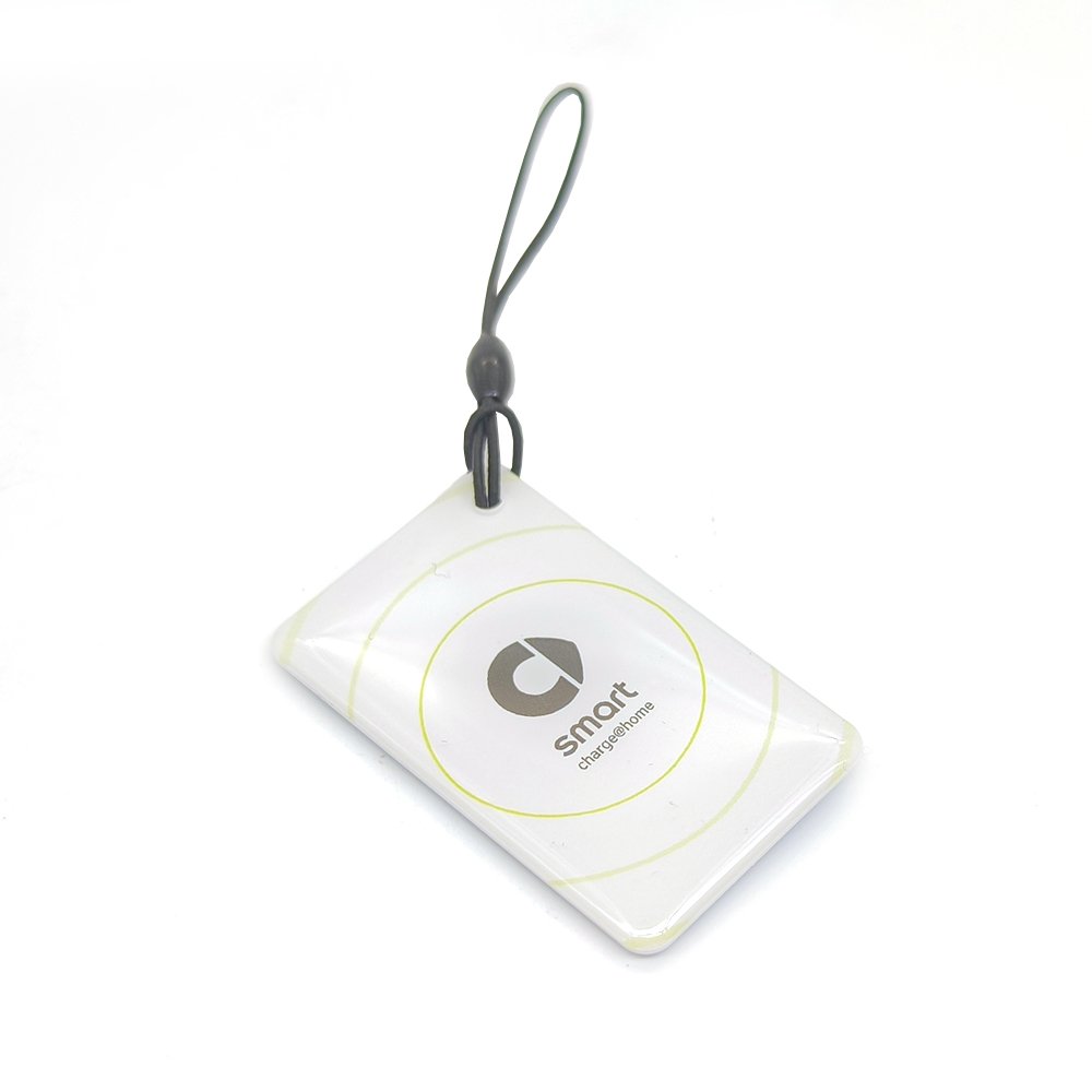 Customized Logo Size Waterproof Both Sides Epoxy Card Key Chain for Social Cards Club card