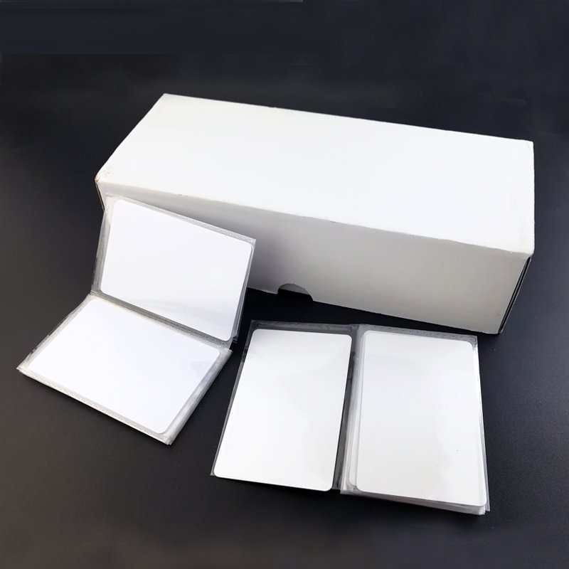 13.56MHZ M1/F08 PVC White Ten Ties RFID Card With Overlay For Card Printing For Door Access Control Identification