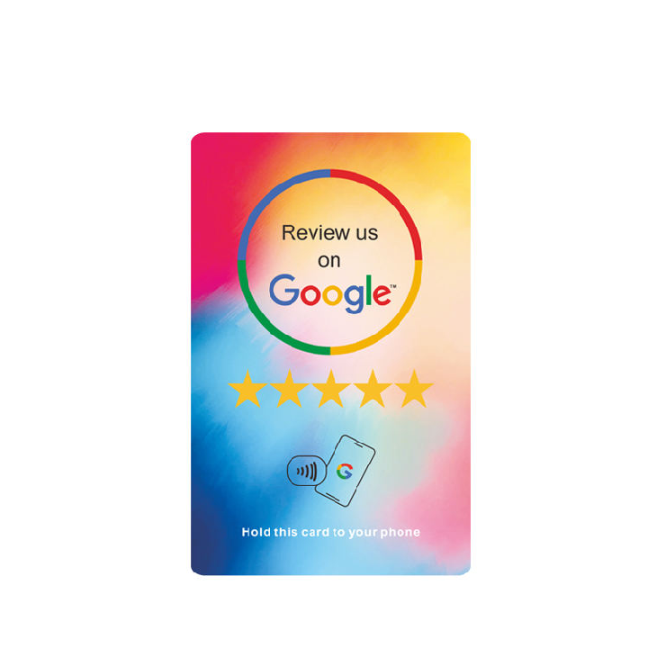 Custom NFC Business Card with QR Code PVC Material Stand Customization Google Review Compatible