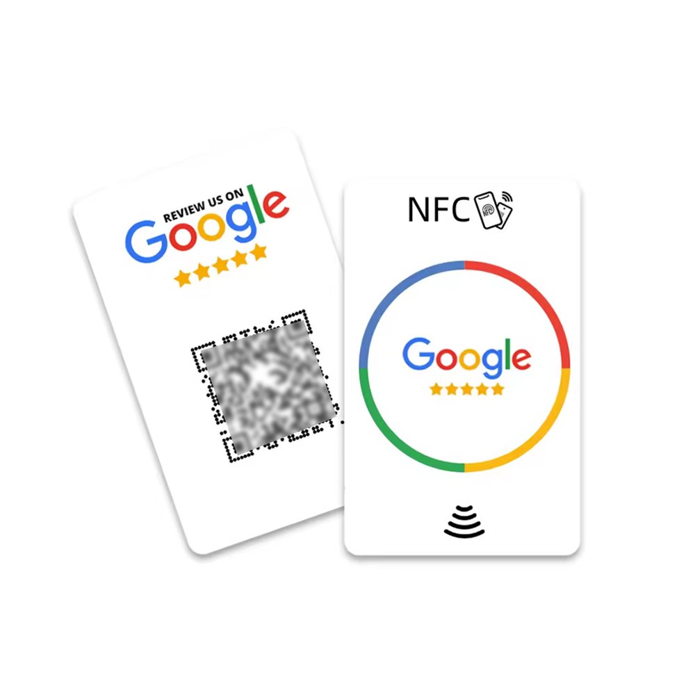 Programmable QR Code business RFID Card Waterproof NFC Google Review Card