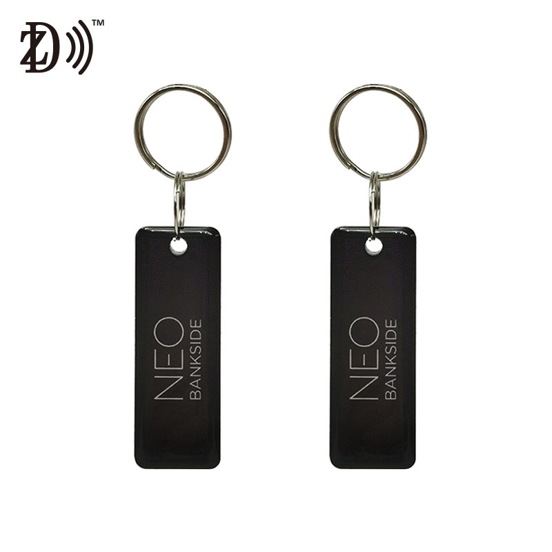 Printing logo Access Control Waterproof NFC Key Chain ISO14443A 13.56Mhz Custom NTAG 213 RFID Key Epoxy Card
