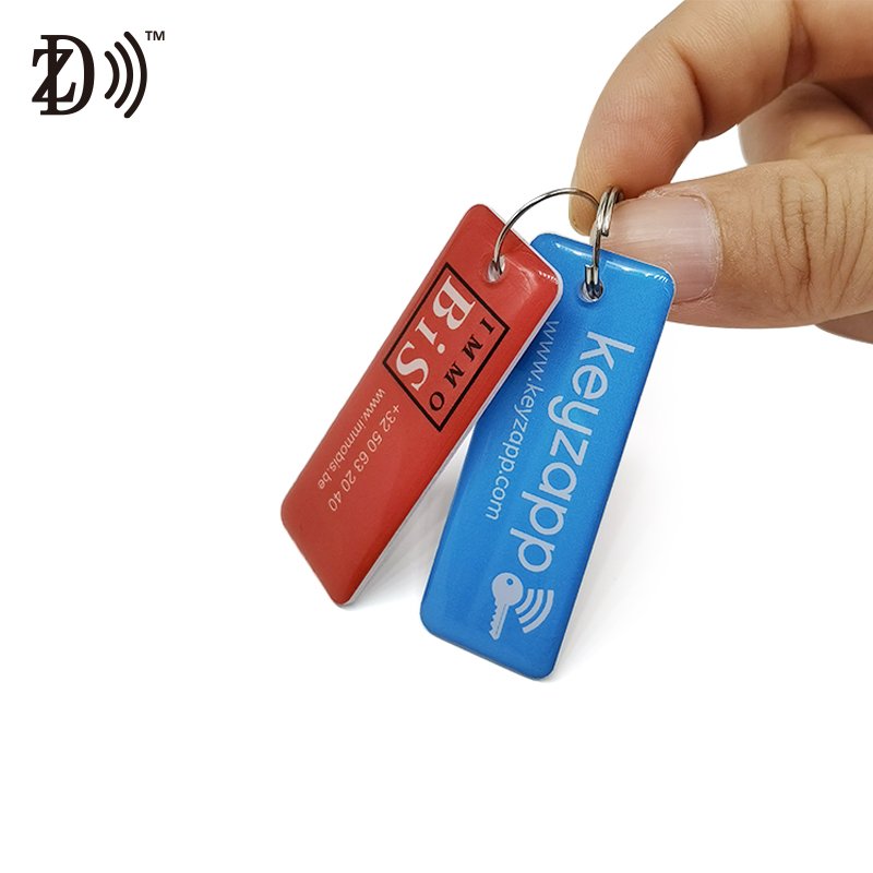 Printing logo Access Control Waterproof NFC Key Chain ISO14443A 13.56Mhz Custom NTAG 213 RFID Key Epoxy Card
