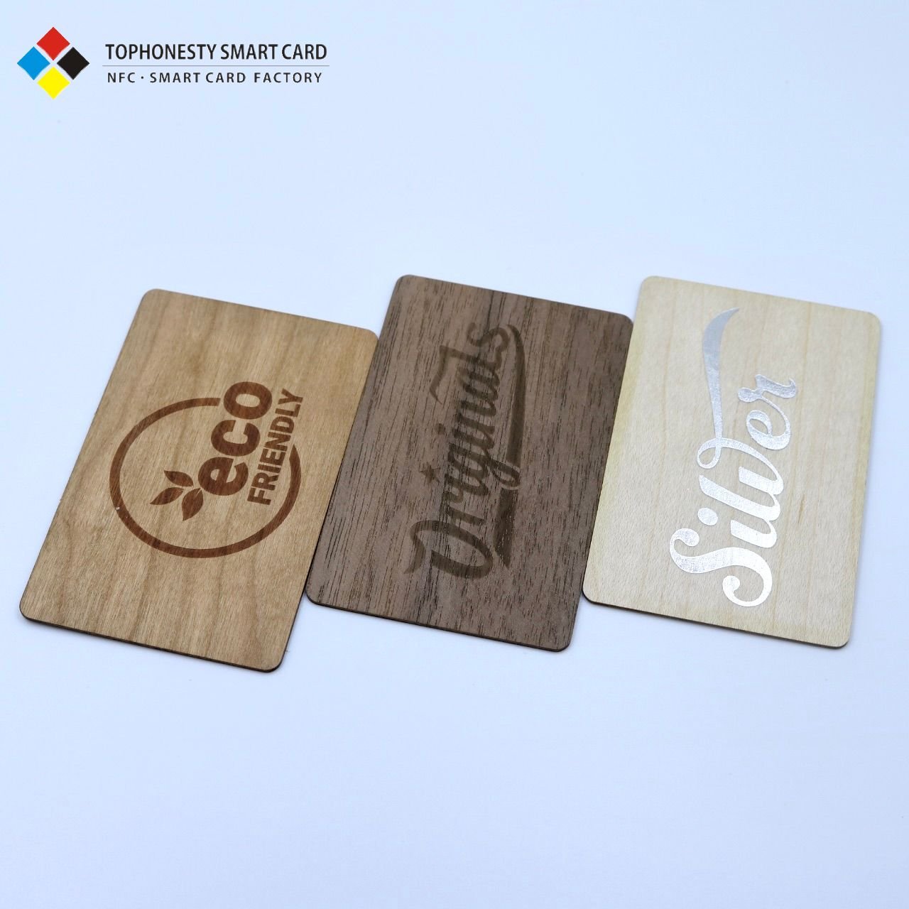 High-End Custom Wooden Business Card Nature-Friendly RFID NFC 13.56MHz Frequency Waterproof
