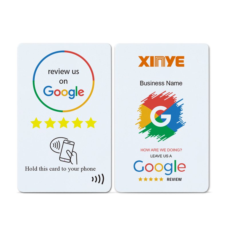 Programmable URL digital business ntag215 smart chip nfc card with qr code
