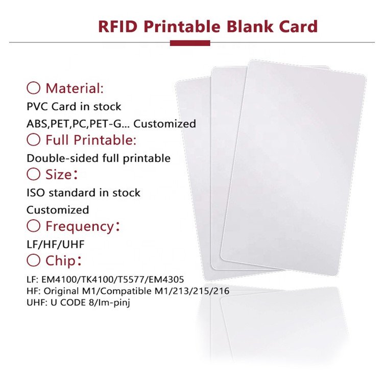 Wholesale Price Printable Blank 13.56mhz IC Card