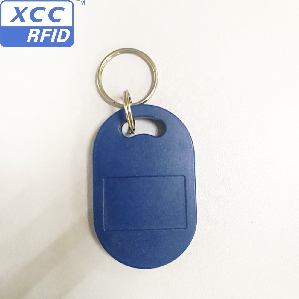 Elevator Fob Access Control System Waterproof ABS RFID Keytag Keyfob With Touch Screen And Keyring