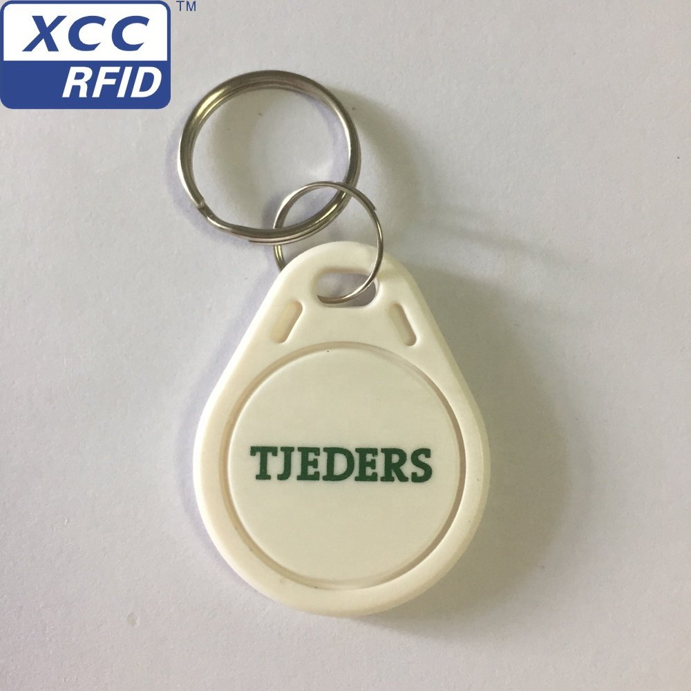 Elevator Fob Access Control System Waterproof ABS RFID Keytag Keyfob With Touch Screen And Keyring