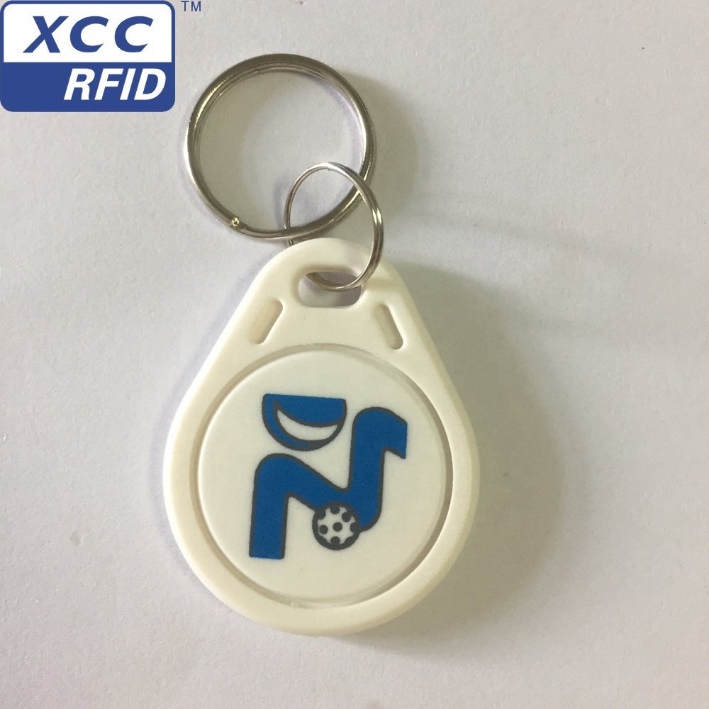 Elevator Fob Access Control System Waterproof ABS RFID Keytag Keyfob With Touch Screen And Keyring