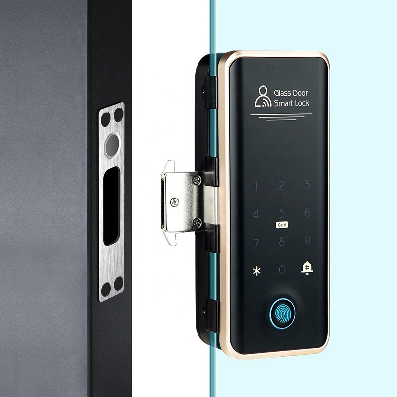 ttlock smart electronic glass door lock key access control smart home office furniture password fingerprint glass door locks