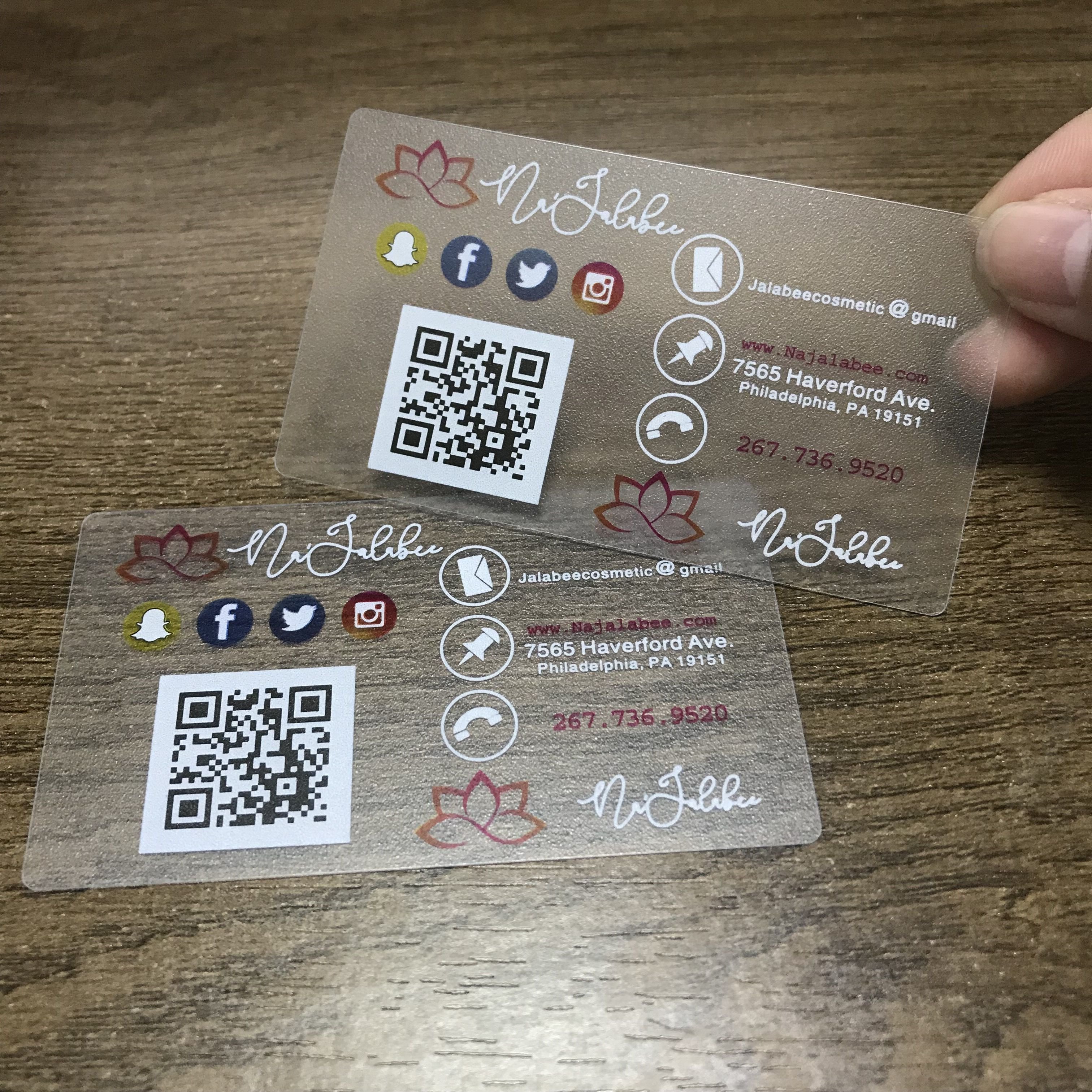 Programmable smart Chip PVC Transparent RFID Rewritable NFC transparent Card can custom size logo