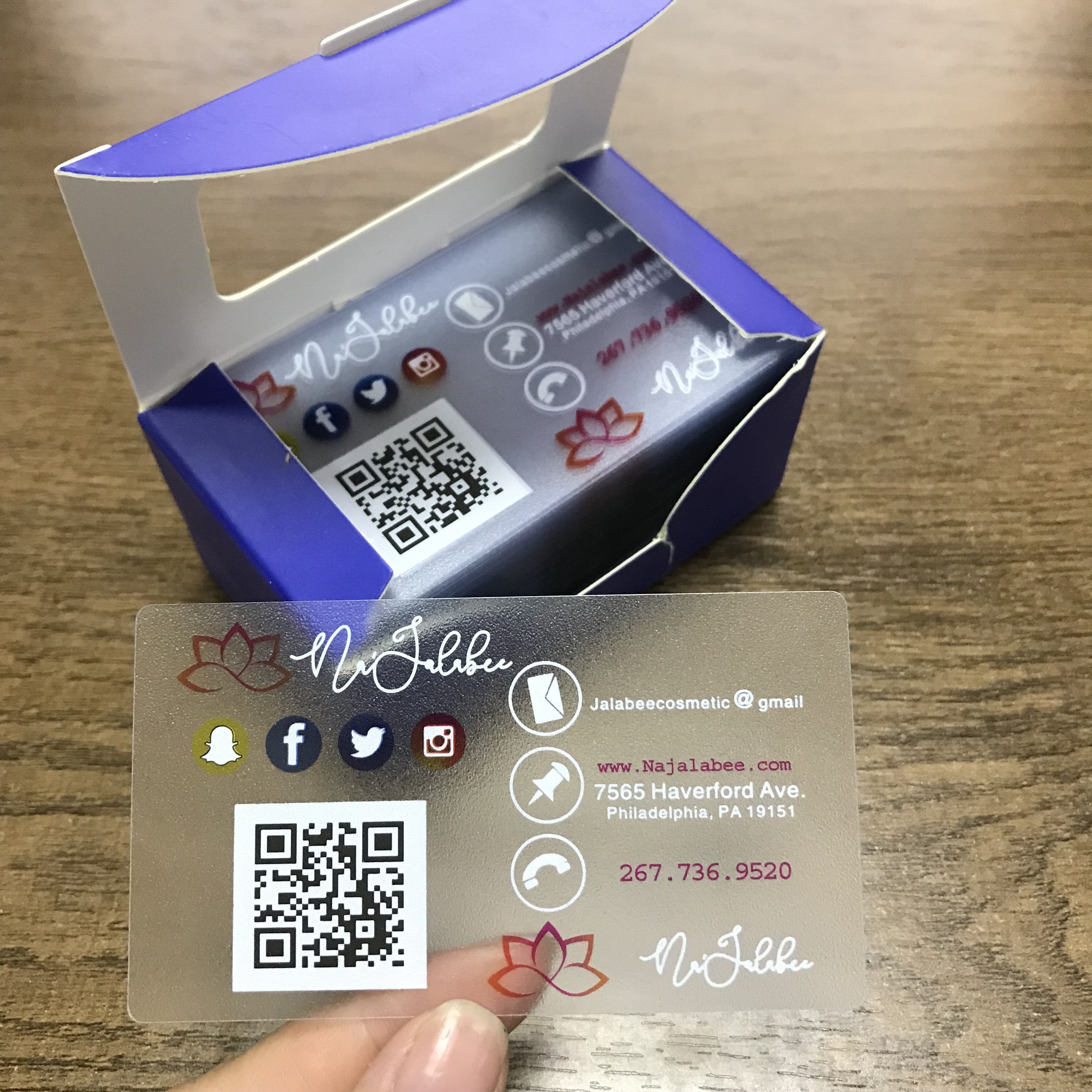 Programmable smart Chip PVC Transparent RFID Rewritable NFC transparent Card can custom size logo
