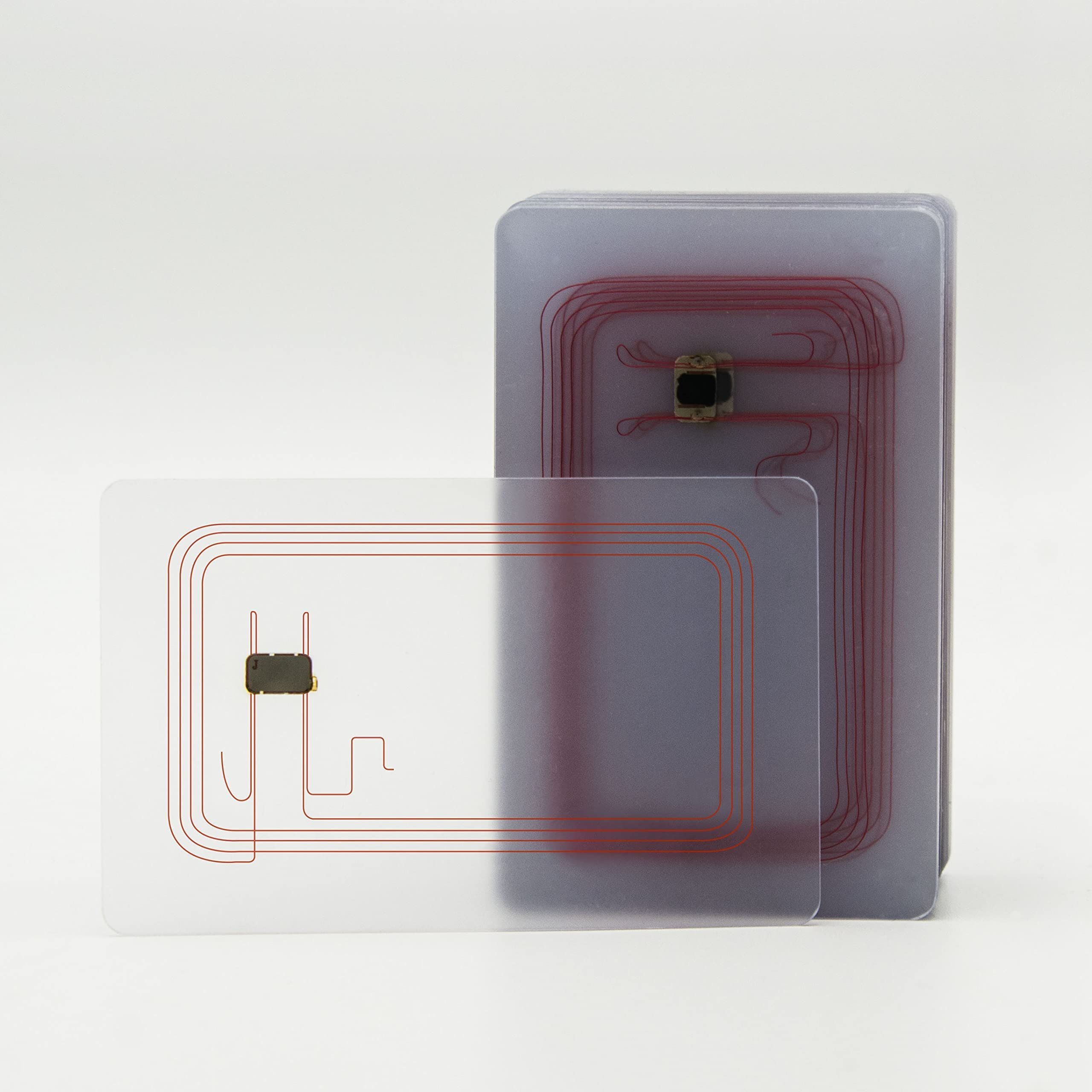 Programmable smart Chip PVC Transparent RFID Rewritable NFC transparent Card can custom size logo