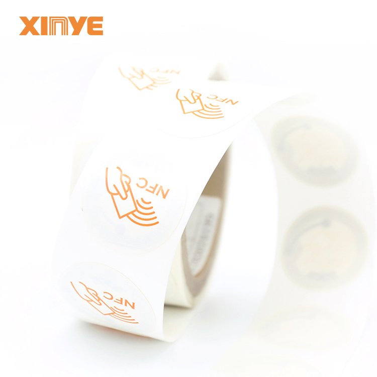Smart tag manufacturers RFID NFC HF round antenna ntag213 ntag215 rewrite sticker RFID ISO14443 13.56mhz NFC tag labels 38mm