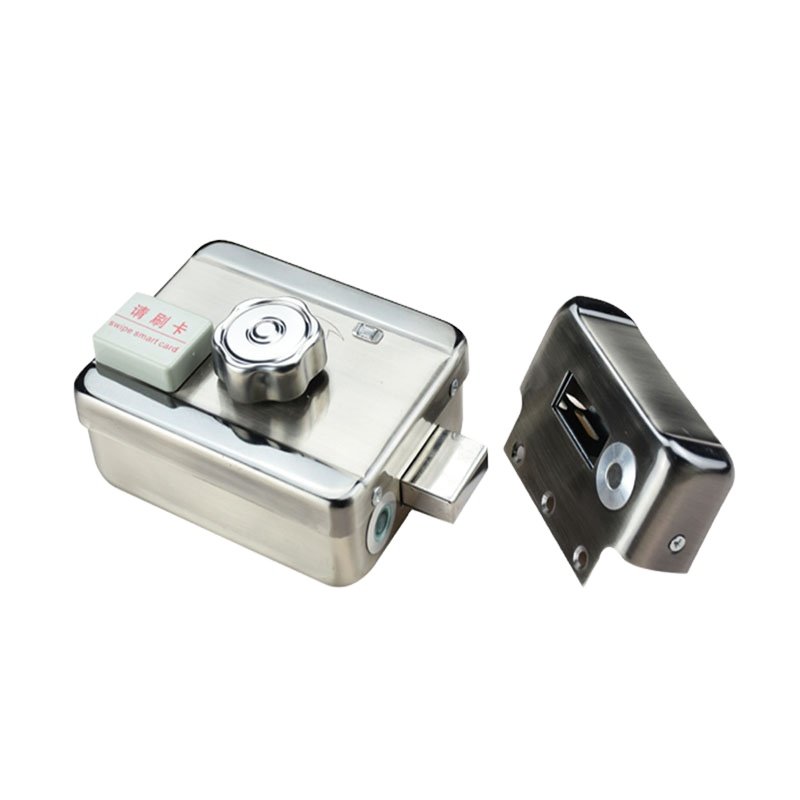 Low noise remote control all-in-one electric motor lock with cylinder for apartment