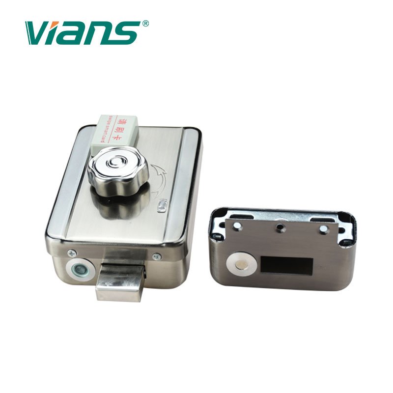 Low noise remote control all-in-one electric motor lock with cylinder for apartment