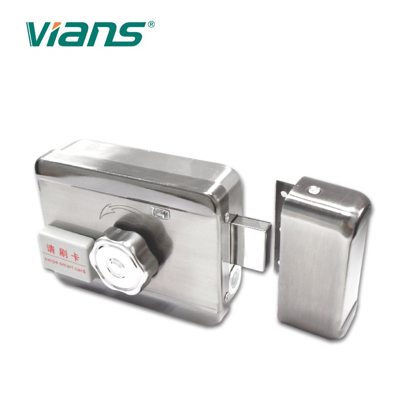 Low noise remote control all-in-one electric motor lock with cylinder for apartment
