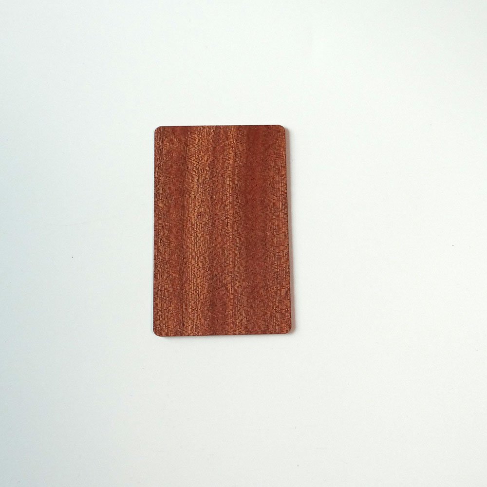 sapele wood material 13.56mhz 213/216 chip Nfc Wooden Access Control Card