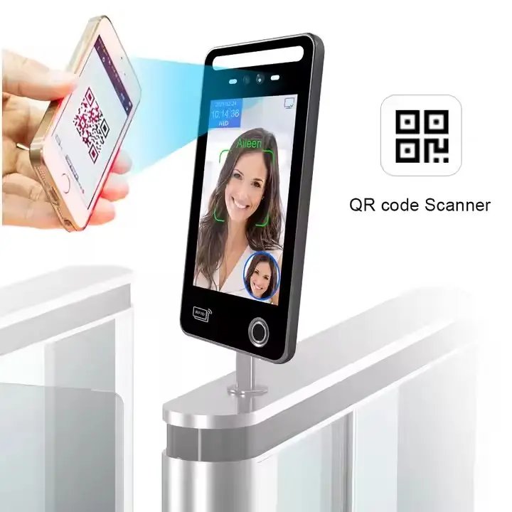 AI08FW Waterproof 8 Inches HD IPS Touch Screen AI Dynamic Face Recognition Time Attendance Access Control Terminal