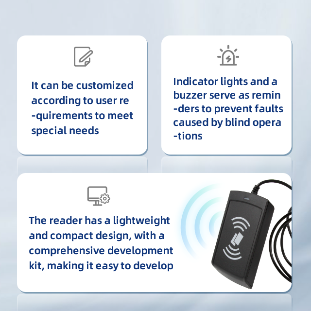 13.56Mhz Desktop RS232/USB RFID Contactless Smart Card Reader ISO14443A/B ISO7816 ODM OEM Access Control Card Reader