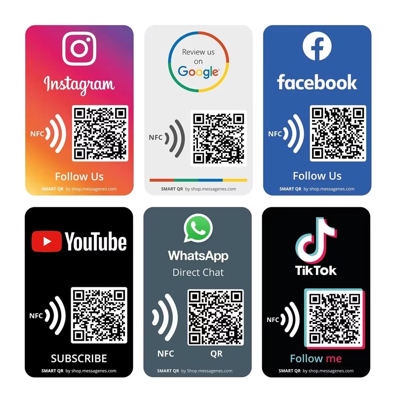 Factory Price For NFC Google Review Business Card with NFC Tap QR Code Scan To Go To Review Page