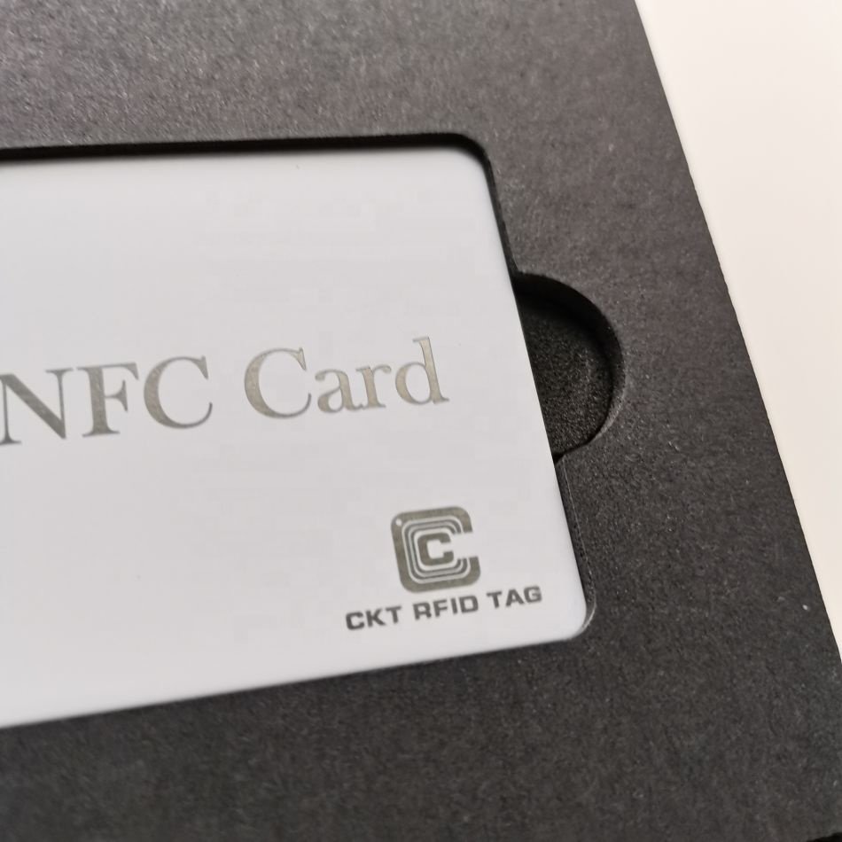 NFC Metal business card white stainless metal card for VIP membership