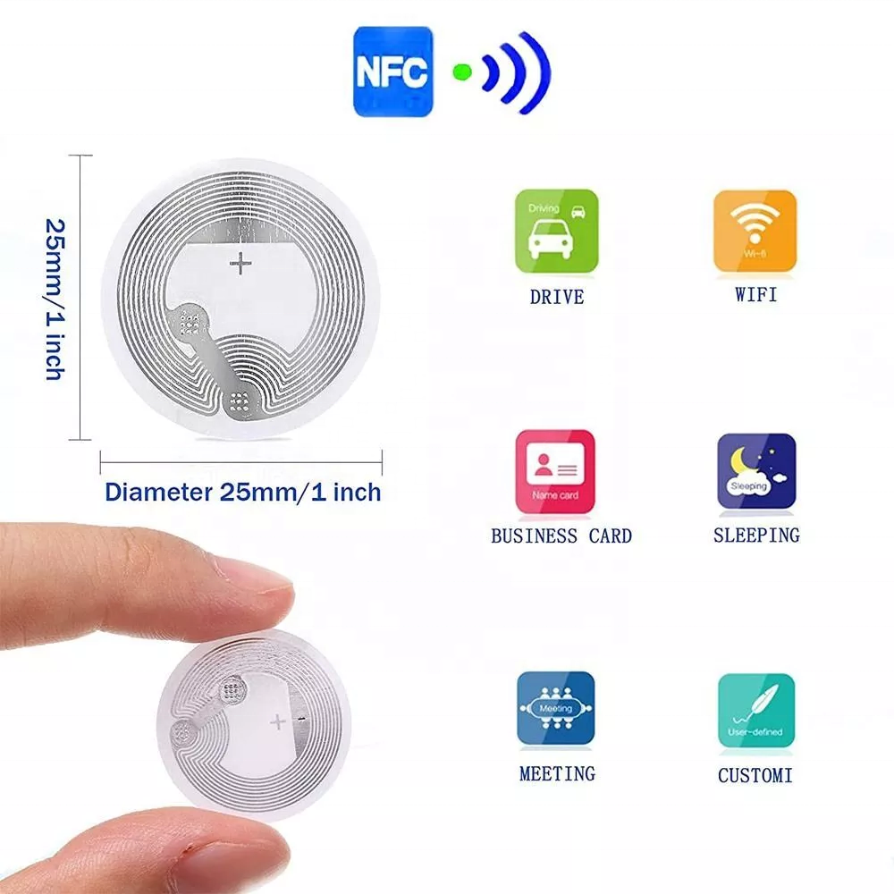 Personalization NFC Card Passive RFID Label Tags Sticker for Inventory Asset and Access Control