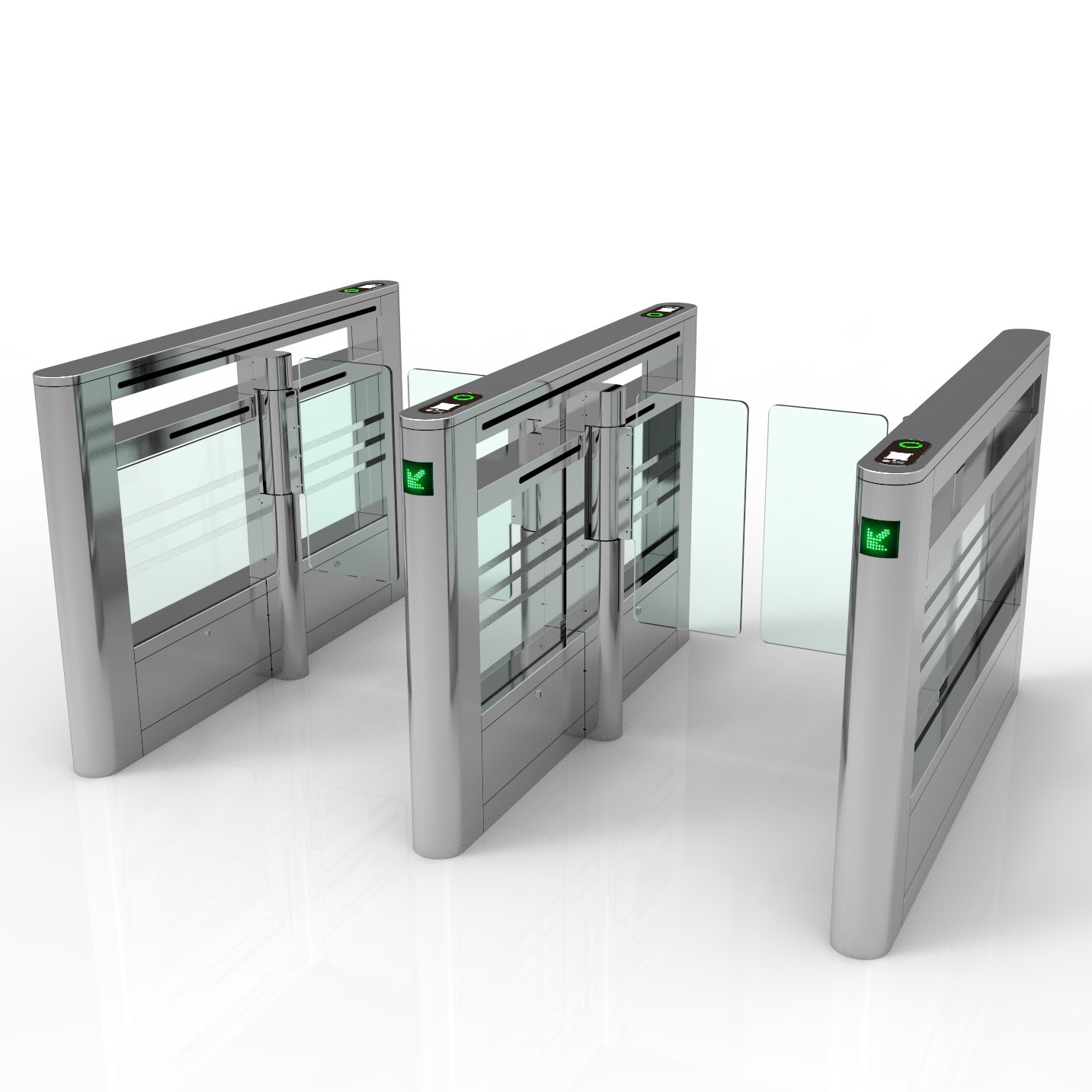 Access Control System outdoor And Indoor Barrier Gates Turnstile speed gate Turnstile with QR code card reader recognition