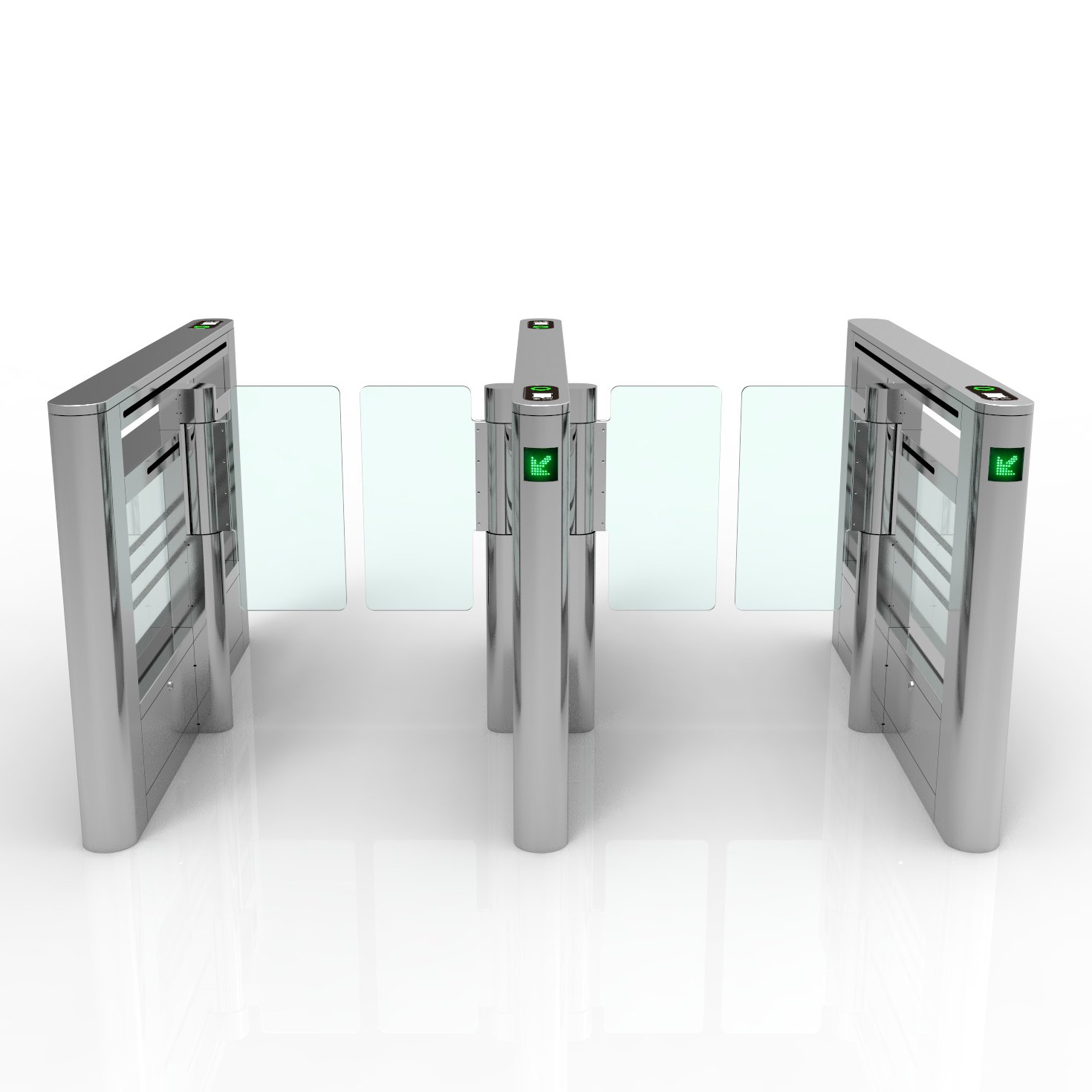 Access Control System outdoor And Indoor Barrier Gates Turnstile speed gate Turnstile with QR code card reader recognition