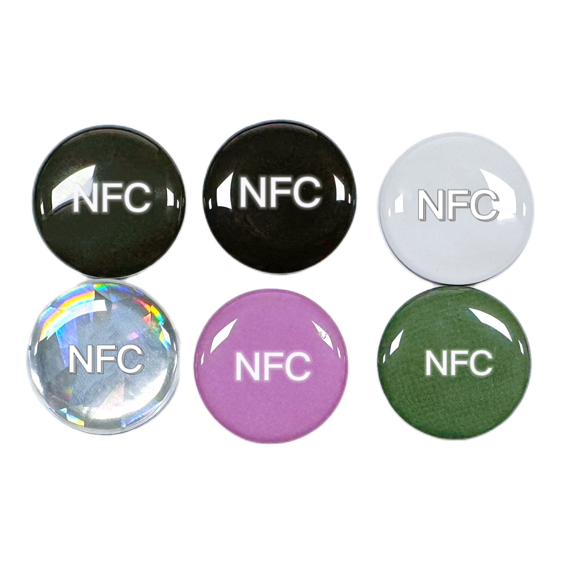 Nfc Keyfob Epoxy Tag With Black Rope For Access Control Card Custom Printed Waterproof 13.56MHz HF RFID NFC Epoxy Card
