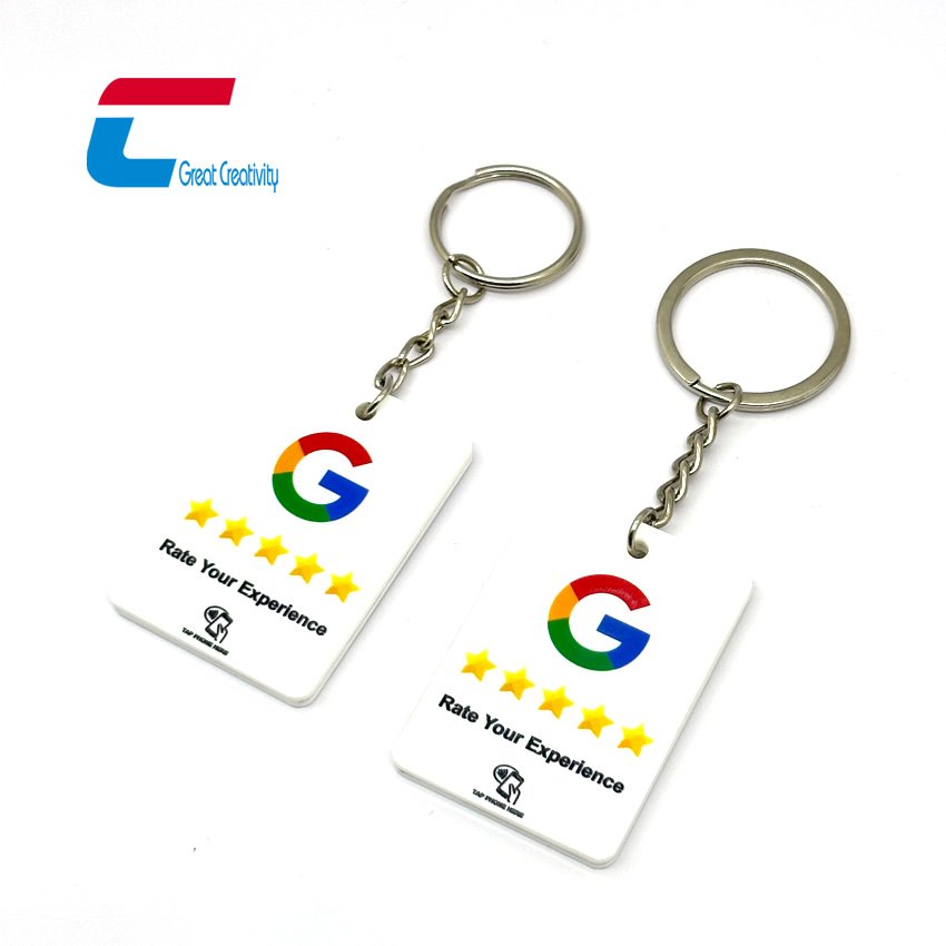 Tapping music nfc custom keychain smart keyring NTAG213 custom printing nfc acrylic key tag