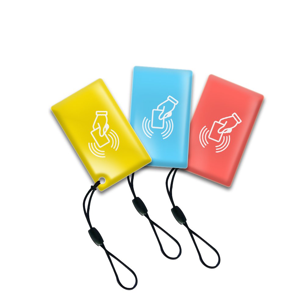 customized pritntable RFID Epoxy Resin ID Card 13.56MHz RFID Epoxy Tags with Metal Ring