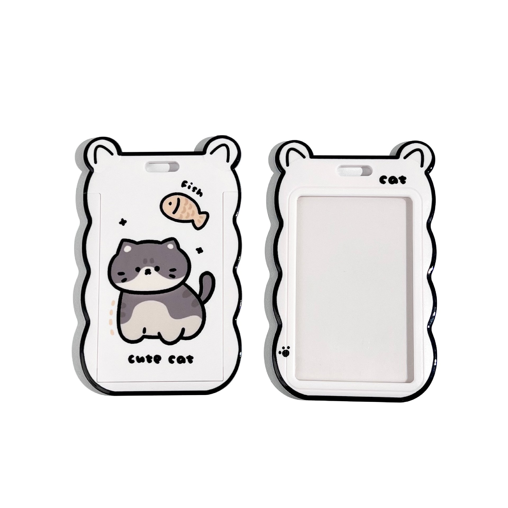 Custom Pattern Cartoon Cat Holder Access Control Worker r Factory Card Holder