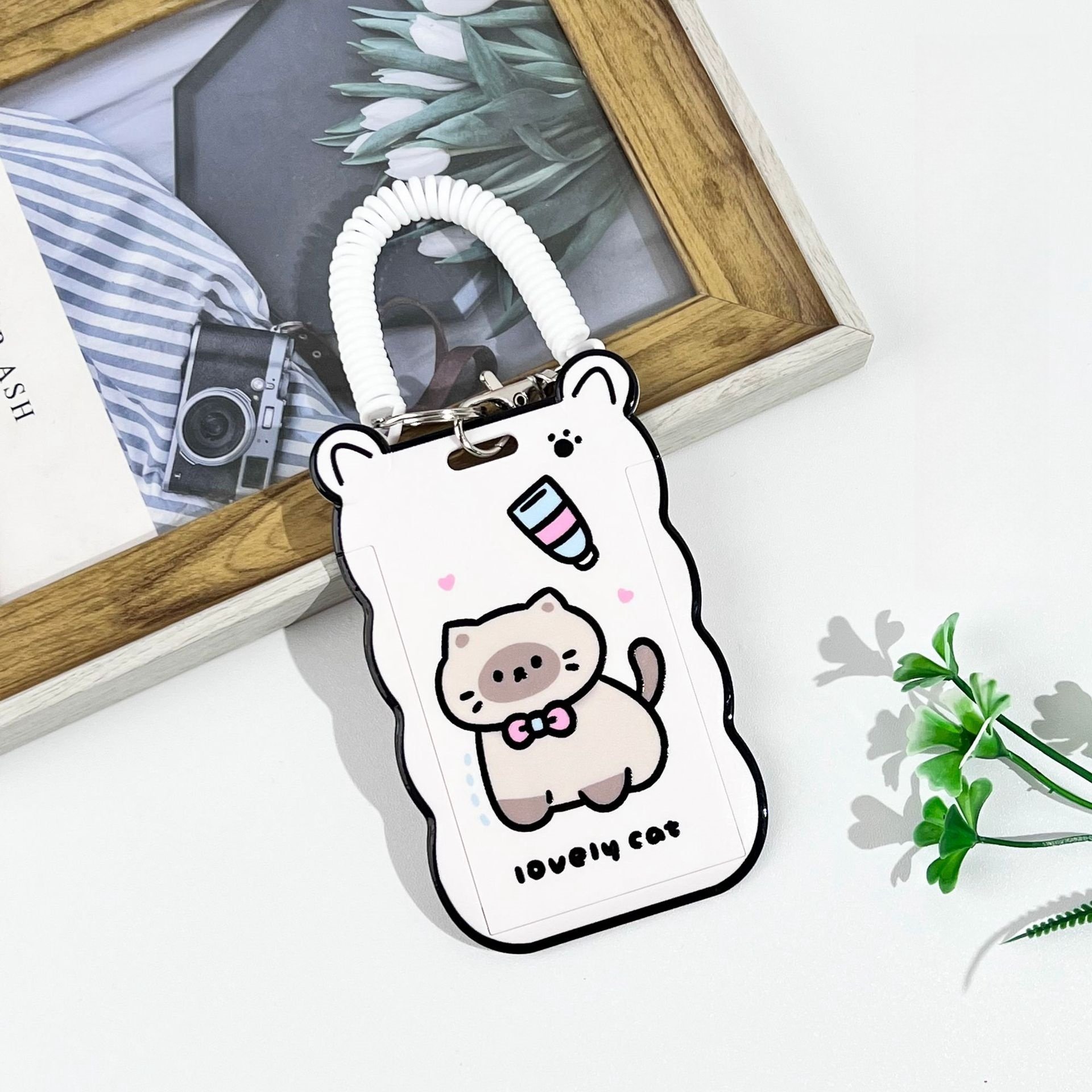 Custom Pattern Cartoon Cat Holder Access Control Worker r Factory Card Holder