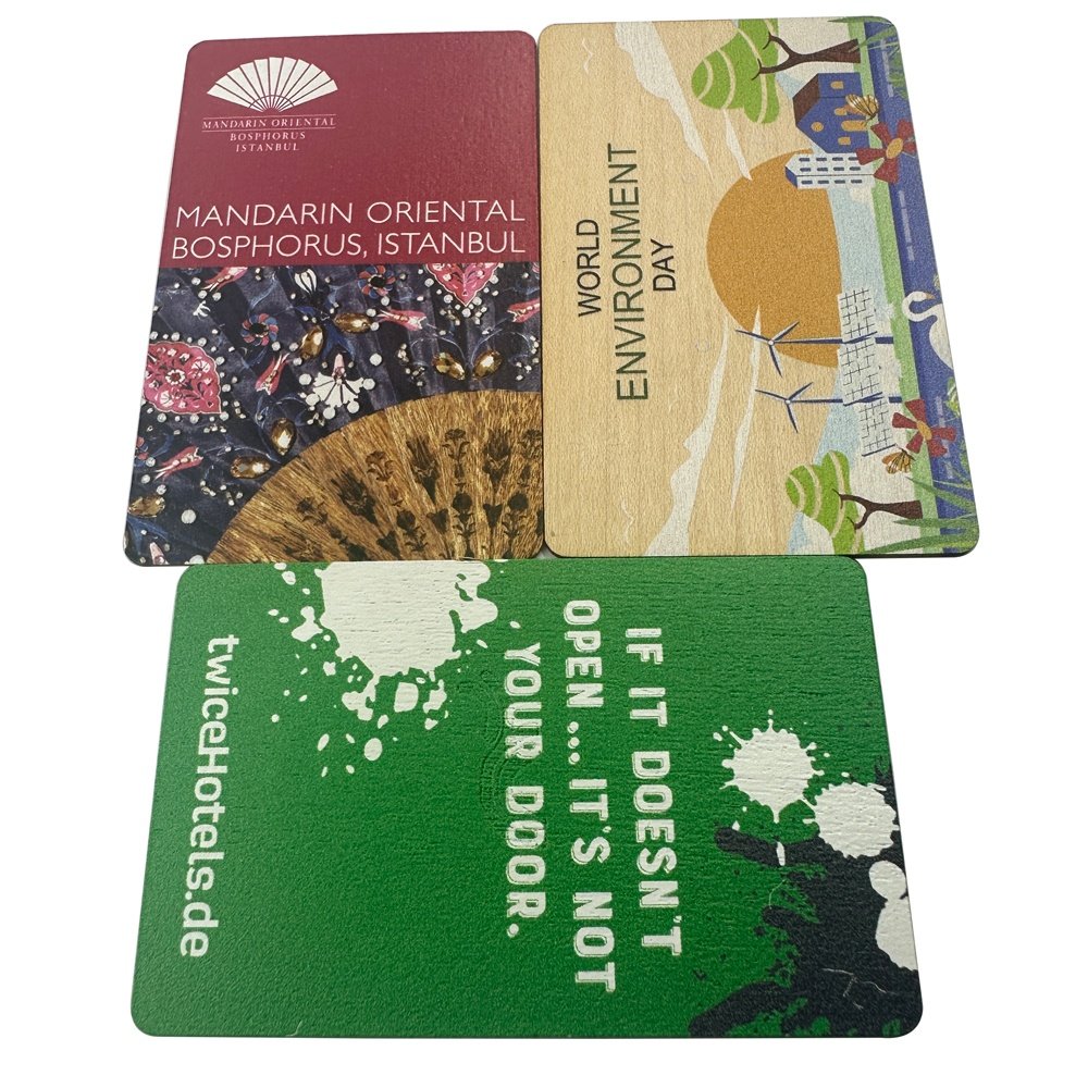 125Khz 13.56Mhz Access Control Hotel Key Card RFID NFC Wooden Chip Card