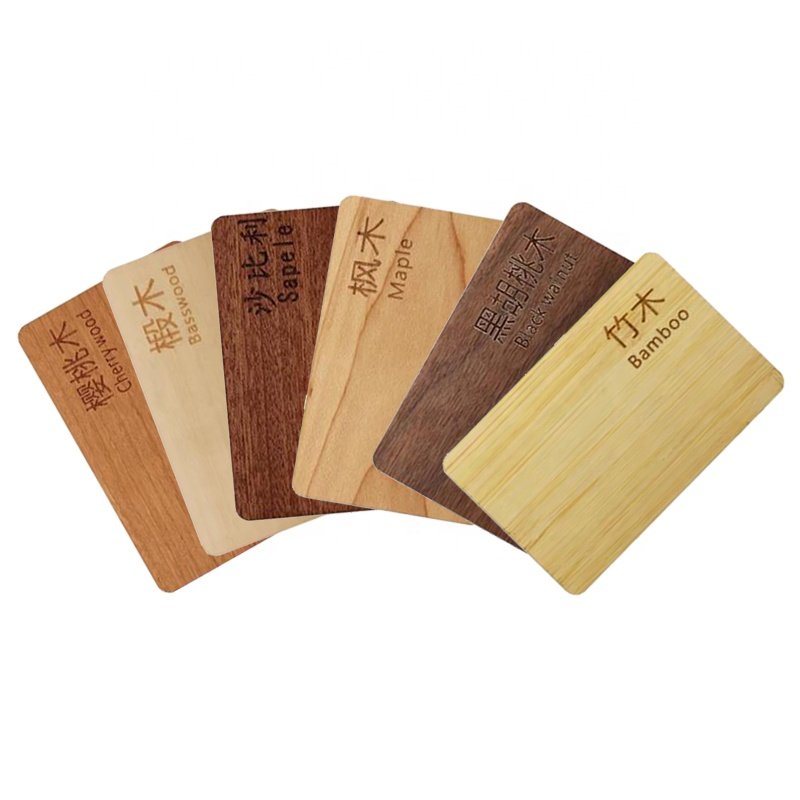 125Khz 13.56Mhz Access Control Hotel Key Card RFID NFC Wooden Chip Card