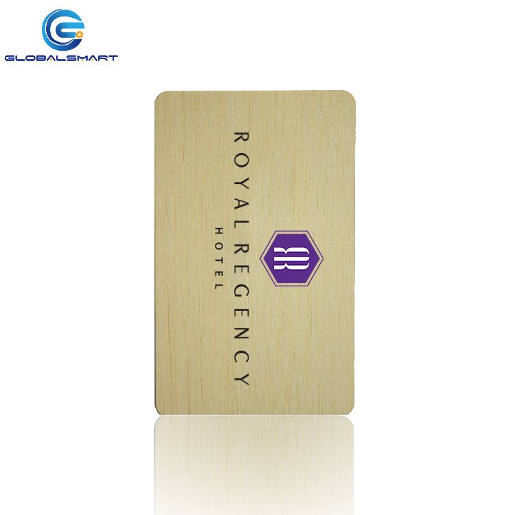 Custom hotel room Wooden onity cards Bamboo key card price for Ving Salto Betech Saflok