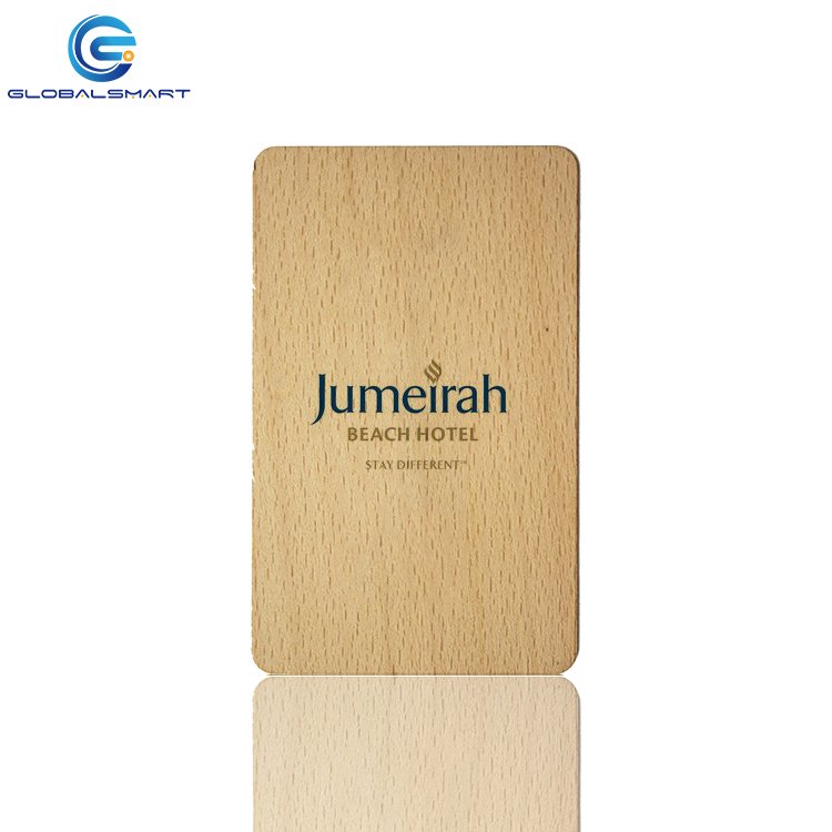 Custom hotel room Wooden onity cards Bamboo key card price for Ving Salto Betech Saflok