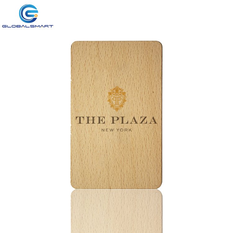 Custom hotel room Wooden onity cards Bamboo key card price for Ving Salto Betech Saflok